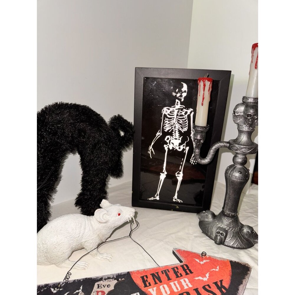 halloween decor lot perfect party pack blue light skeleton light up door knocker - Picture 7 of 15